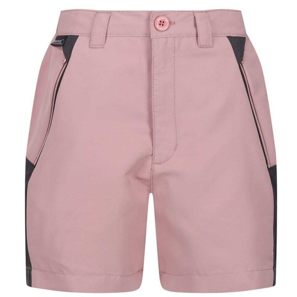 Regatta Childrens/Kids Sorcer Colour Block Shorts / Dusky Rose/Slate Grey